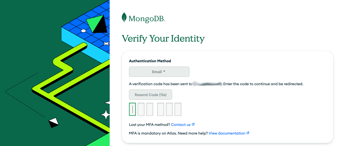 MongoDB Atlas verify identity